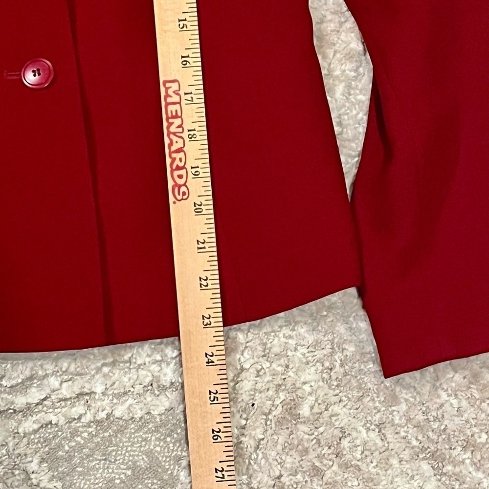 Vintage CASUAL CORNER Burgundy‎ Red Blazer Jacket Women's Size 2 Business Casual - Picture 12 of 12